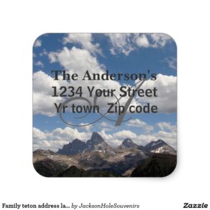 Teton Family Address label