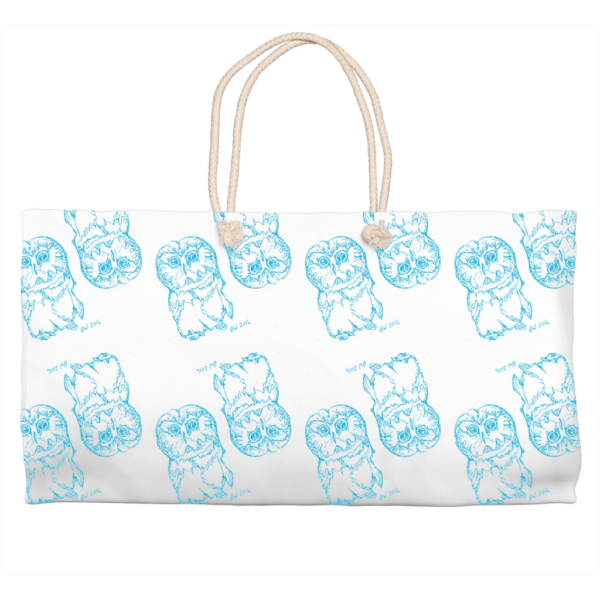 Little owl illustration tote for sale