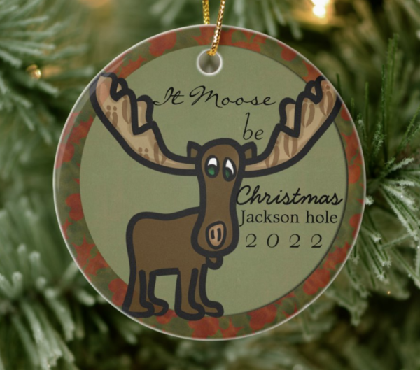 Jackson Hole Moose Christmas ornament for sale